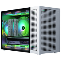 ZZEW C4P Full Aluminum Mid Tower MATX Computer Case Side Panel Window Fits ATX Power Supply 360 Water Cooling Compatible 99%