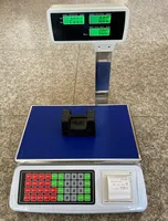Timbangan Digital Printer Barcode Timbangan Hitung Harga Elektronik Buah Supermarket OEM Layar LCD/LED Garansi 1 Tahun