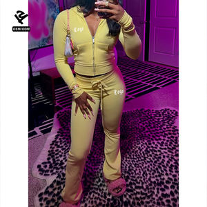 Ensemble survêtement personnalisé pour femme, sweat à capuche zippé et pantalon de <span class=keywords><strong>jogging</strong></span>, ensemble deux pièces, vêtements pour femmes, tenues de <span class=keywords><strong>jogging</strong></span> pour femmes, tenue décontractée - Product Image 4