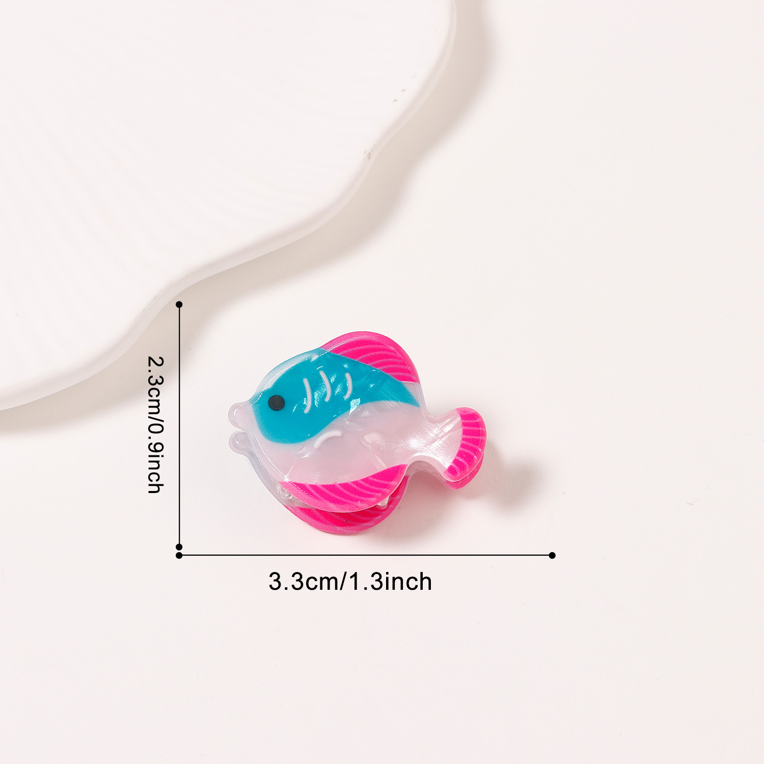 Poisson bleu et rose