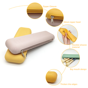 High Quality Waterproof Silicone Cosmetic Bag Portable Travel <b>Makeup</b> Storage <b>Case</b> with Custom Logo for Women - Product Image 3