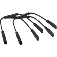 Cable divisor de alimentación CA personalizado al por mayor de 30 cm y 18 AWG, adaptador de IEC 320 C8 macho a doble C7 hembra, aprobado por TUV