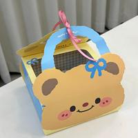 Boîte à macarons et tartelettes à fenêtre transparente, emballage individuel en papier, boîte à gâteaux à trou rond, boîte à desserts français