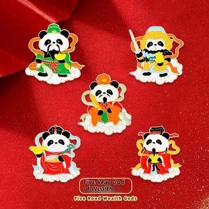 Spilla Panda <span class=keywords><strong>a</strong></span> Cinque Vie del Dio della Fortuna 2025 - Regalo per il Festival di Primavera che Attira Ricchezza e Buona Fortuna - Animale Tesoro Nazionale per il Nuovo Anno - Product Image 2