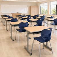 Meubles scolaires modernes de haute qualité, en métal robuste, réglables et confortables, ensembles de bureaux et de chaises pour étudiants en classe
