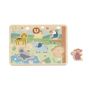 TOOKY Jouet En Bois Son Animal Carton Cadre Puzzle Puzzle Jouet Éducatif En Bois - Product Image 1