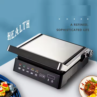 Turquie coréen maison petite cuisine grille-pain appareils Kebab Steak Machine Contact grilles en acier inoxydable brossé gril électrique