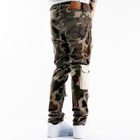 Jean Cargo Skinny Homme Camouflage Coupe Slim, Mode Streetwear, Poches Plaquées, Multi-Poches, Logo Personnalisé OEM