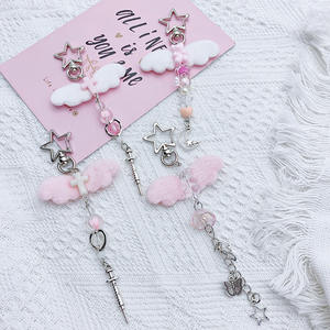 Japonais mignon petit ange malade en peluche ailes anti-perte porte-clés mine broche sous-culture carte livre suspendus ornements - Product Image 3