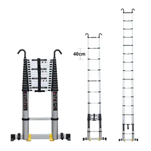 Single Side Lift 1.55 mm Thickened 5.8 M Folding Ladders with Hooks and Balance bar