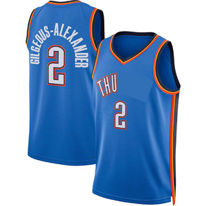 Vente en gros de maillots de basket-ball Oklahoma2 # Gilgeous-Alexander 7 # Holmgren 8 # Williams 9 # Maillot de basket-ball américain Caruso avec coutures - Product Image 3