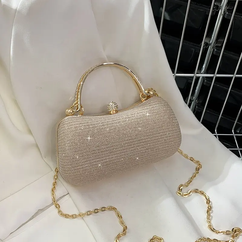 2022 yeni moda Glitter taklidi kadın el çantası çok yönlü zincir düğün akşam çanta çanta