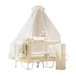 Cuna Plegable Multifuncional Portátil para Bebés con Función de Balanceo, Plegado y Unión con un Solo Clic, para Recién Nacidos de 0 a 36 Meses, Uso Doméstico - Product Image 1