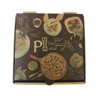 Boîte en papier Kraft brun pour Pizza, emballage ondulé imprimé, vente en gros