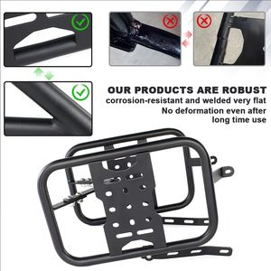 Waximoto Supporto Portapacchi Laterale per Borse da Sella Aftermarket Compatibile con <span class=keywords><strong>Royal</strong></span> <span class=keywords><strong>Enfield</strong></span> 650 Interceptor e <span class=keywords><strong>Continental</strong></span> <span class=keywords><strong>GT</strong></span> 650 - Product Image 5