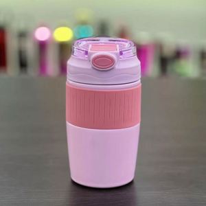 Taza térmica al vacío de doble pared a prueba de fugas de 320ml y 420ml, vaso de café aislado de acero inoxidable 316 con pajita - Product Image 6