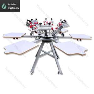 <span class=keywords><strong>Pulpo</strong></span> 6 colores 6 estaciones impresora de pantalla Manual para ropa <span class=keywords><strong>Pulpo</strong></span> De Serigrafia Serigrafía - Product Image 3