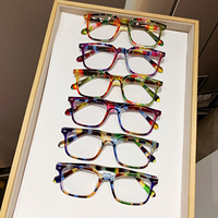 Lunettes de lecture rectangulaires douces à carreaux colorés pour femmes, monture en plastique légère, pour presbytes, vente en gros