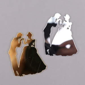 HSDCRAFT Princess Custom e Prince Design oro e argento resina planare 2 colori - Product Image 1