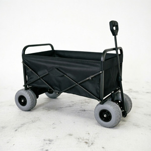 Electric Powered Rechargeable Beach Wagon Outdoor Garden Motorized All-Terrain PU Wheel Folding Camping Beach <b>Cart</b> - Product Image 1