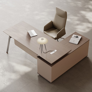 Bàn làm việc đơn giản sang trọng phong cách của ông chủ bàn ghế văn phòng quản lý hiện đại - Product Image 4