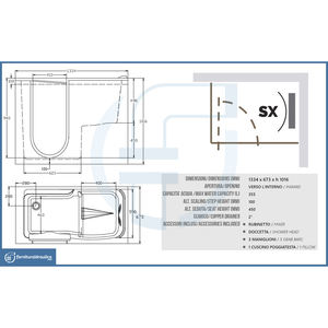 Baignoire portable autoportante en PVC Doris, baignoire spa pliable pour personnes âgées, pour la maison ou le camping - Product Image 1