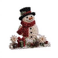 Kit de Poke Art 3D en Tissu Thème Noël, Forme Carrée, Décoration Maison, Artisanat DIY par Broderie au Point d'Aiguille, Bestseller Transfrontalier