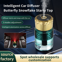 Diffuseur de Parfum Automobile en Verre Lumière de Projection Ciel Étoilé Décoratif Humidificateur Intelligent pour Voiture Aromathérapie YS