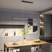 Lustre de salle à manger de style nordique, petit et moyen, en fer noir, luminaire suspendu LED, hauteur réglable, intensité variable, pour la maison, le restaurant, le bar