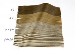 डबल खींचा यूरोपीय वर्जिन मानव बाल सिल्की सीधी बनावट एकल-हाथ के उच्चतम लंबे अनुपात के लिए सभी रंग - Product Image 5