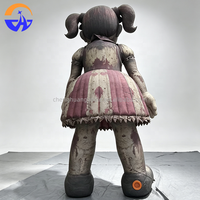 Maison hantée gonflable géante d'Halloween, modèle effrayant et sinistre, multicolore, avec ventilateur intégré, installation facile, décoration pour jardin, pelouse, fête, événement