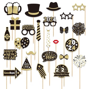25pcs Photo Booth Props Glasses <strong>Mustache</strong> <strong>on</strong> <strong>a</strong> <strong>Stick</strong> Wedding Birthday Party Fun