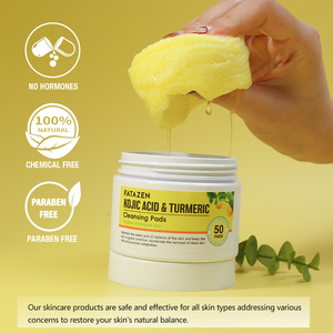 FATAZEN Natural Skin Brightening Kojic Acid Facial Toner <strong>Pads</strong> Acne Treatment Whitening Turmeric <strong>Cleansing</strong> Cotton <strong>Face</strong> Scrub <strong>Pads</strong>