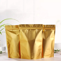 Sacs d'emballage alimentaire en aluminium argenté, refermables, écologiques, avec fermeture à glissière, pour collations