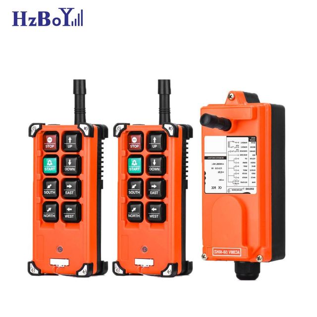F21-E1B Hoist Crane Industrial Remote Control Wireless Transmitter Push Button Switch Channel