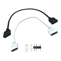 Câble de connexion ARGB 22AWG 5V3Pin avec connecteur moulé double femelle et connecteur supplémentaire pour projet d'éclairage RGB d'ordinateur de bureau