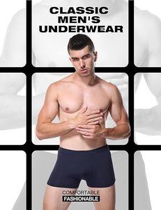 Boxer da <span class=keywords><strong>Uomo</strong></span> a <span class=keywords><strong>Vita</strong></span> <span class=keywords><strong>Alta</strong></span>, Intimo in Tessuto Lavorato a Maglia Traspirante Senza Cuciture 3D |   Costumi da bagno elasticizzati con logo personalizzato per un comfort che dura tutto il giorno - Product Image 2
