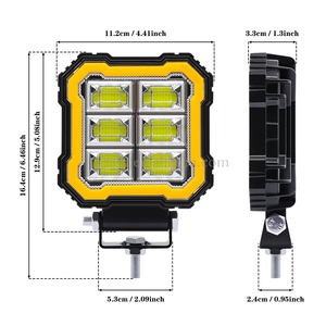 ไฟ LED สำหรับทำงาน4นิ้วสี่เหลี่ยมสีขาวกระพริบออฟโรดไฟหน้า<span class=keywords><strong>รถ</strong></span><span class=keywords><strong>ดัดแปลง</strong></span>วิศวกรรมรถแทรกเตอร์ - Product Image 1