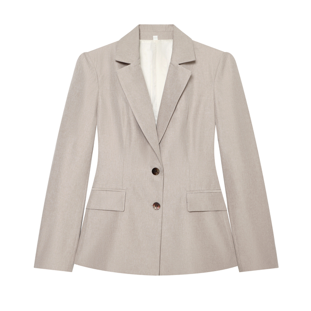 Notched Collar Single Breasted Solid Color Long Sleeve Casual Fashion blazer Jacket for Women