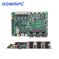 Carte mère intégrée Intel Core I3+-71 I5-8250U I7-7500U 4LAN 6COM M.2 WiFi Carte SIM Module 4G Passerelle IoT industrielle 200x140mm