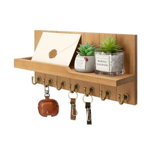 Nuevo perchero de pared de madera maciza decorativo para dormitorio, perchero de pared de madera para sala de estar, almacenamiento transfronterizo - Product Image 2