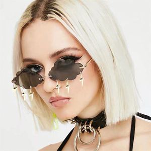 Gafas de <span class=keywords><strong>sol</strong></span> de moda más nuevo 2020 sin montura forma de nube, gafas de <span class=keywords><strong>sol</strong></span> para las mujeres un rayo colgante parte <span class=keywords><strong>el</strong></span> <span class=keywords><strong>sol</strong></span> - Product Image 1