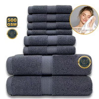 Ensemble de Serviettes de Bain en 100% Pur Coton, Brodé avec Logo Personnalisé - Grande Taille, Luxe, Douceur et Haute Absorption pour Hôtel, Piscine et Salle de Sport