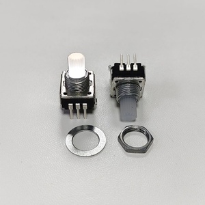 New EC12 Encoder with White LED Illuminated Shaft, <b>Push</b>-<b>button</b> <b>Switch</b>, 24 PPR, Suitable for Electronic and Electrical Encoders. - Product Image 1