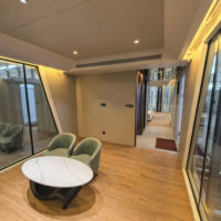 Maison préfabriquée de luxe en conteneur, insonorisée, design moderne, installation rapide pour glamping, resort, maison d'hôtes