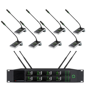 Microphone de conférence sans fil Clk, système UHF 1 à 8 canaux pour utilisation en salle de réunion et en audioconférence - Product Image 1
