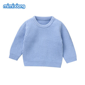 Mimixiong Top vente ropa de bebes vêtements doux pour nouveau-né bébé enfants filles garçons solide épais à manches longues pull en tricot chandails - Product Image 5
