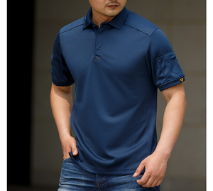 DFT0510 Camouflage Men Tactical Short Sleeve Drop Shoulder Shirt Comfortable Breathable Outdoor Quick Dry T-shirt - Product Image 6