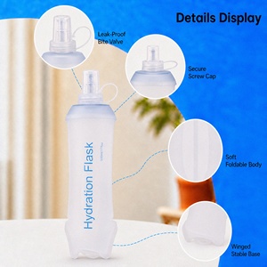 Bolsa de Hidratación de Silicona Personalizada LUPU, Botella de Agua Plegable de 500 ml para Acampar y Hacer Senderismo al Aire Libre - Product Image 2