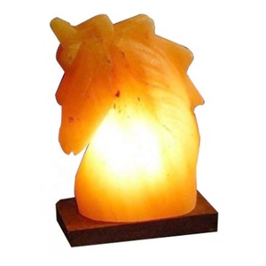 โคมไฟม้าสีชมพูเกลือม้า,โคมไฟเกลือม้าพร้อมฐานไม้ - Product Image 5